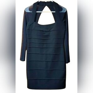 Moda International Vintage Black  Bodycon Dress, Size MP